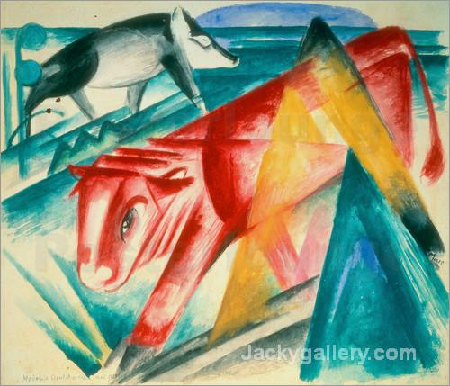 Animals by Franz Marc paintings reproduction